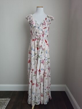 H&M Floral Ruffle Maxi Dress